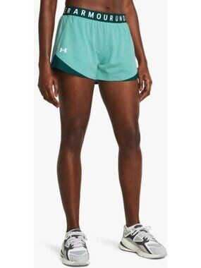 Under Armour Play Up Twist Shorts Size Small Women’s Teal Green NWT 3" Inseam